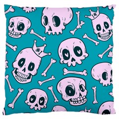 Skull Large Cushion Case (two Sides) by Sobalvarro