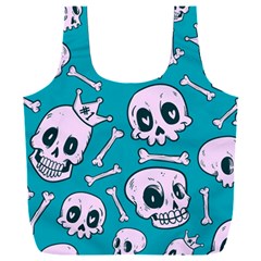 Skull Full Print Recycle Bag (xxl) by Sobalvarro