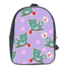 Playing Cats School Bag (xl) by Sobalvarro