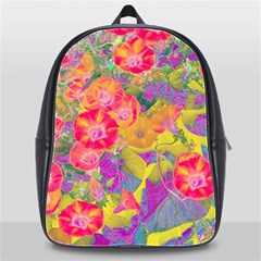 Red Liana Flower School Bag (xl) by DinkovaArt