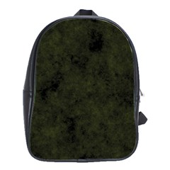 Army Green Color Grunge School Bag (large) by SpinnyChairDesigns