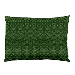 Boho Fern Green Pattern Pillow Case (two Sides) by SpinnyChairDesigns