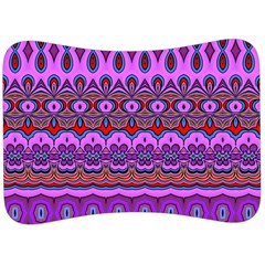 Boho Magenta Pattern Velour Seat Head Rest Cushion by SpinnyChairDesigns