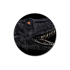 Trex Dinosaur Head Dark Poster Magnet 3  (round) by dflcprintsclothing