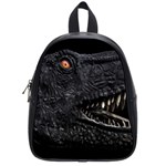 Trex Dinosaur Head Dark Poster School Bag (Small) Front