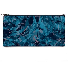 Boho Cerulean Blue Mosaic Pencil Case by SpinnyChairDesigns