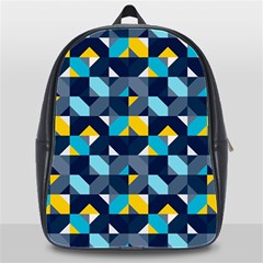 Geometric Hypnotic Shapes School Bag (xl) by tmsartbazaar