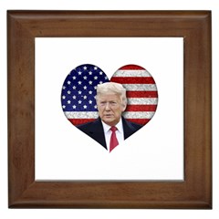 Trump President Sticker Design Framed Tile by dflcprintsclothing