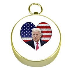 Trump President Sticker Design Gold Compasses by dflcprintsclothing