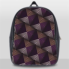 Zigzag Motif Design School Bag (xl) by tmsartbazaar