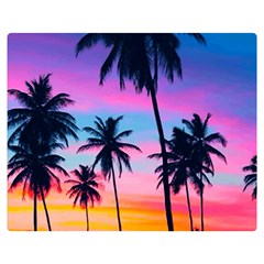 Sunset Palms Double Sided Flano Blanket (medium)  by goljakoff