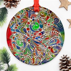 Pop Art - Spirals World 1 Ornament (round) by EDDArt