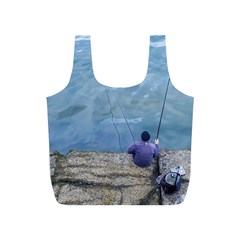 Senior Man Fishing At River, Montevideo, Uruguay001 Full Print Recycle Bag (s) by dflcprintsclothing