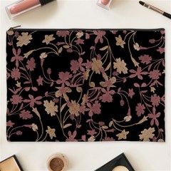 Dark Floral Ornate Print Cosmetic Bag (xxxl) by dflcprintsclothing