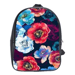 Flowers Pattern School Bag (large) by Sparkle