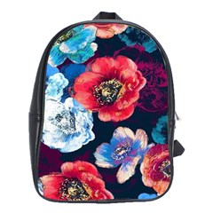 Flowers Pattern School Bag (xl) by Sparkle