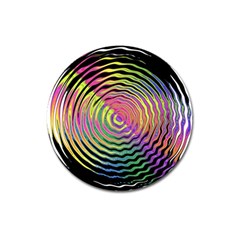 Rainbowwaves Magnet 3  (round) by Sparkle