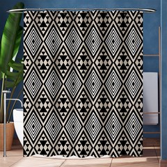 Abstract Boho Style Geometric Shower Curtain 60  X 72  (medium)  by tmsartbazaar