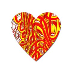 Fire On The Sun Heart Magnet by ScottFreeArt