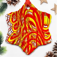 Fire On The Sun Ornament (snowflake) by ScottFreeArt