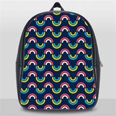 Geo Rainbow Stroke School Bag (xl) by tmsartbazaar