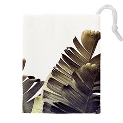 Vintage Banana Leaves Drawstring Pouch (4xl) by goljakoff