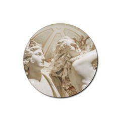 Apollo And Daphne Bernini Masterpiece, Italy Rubber Coaster (round)  by dflcprintsclothing