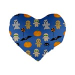 Halloween Standard 16  Premium Heart Shape Cushions Front