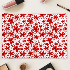 Red Flowers Cosmetic Bag (xxl) by CuteKingdom