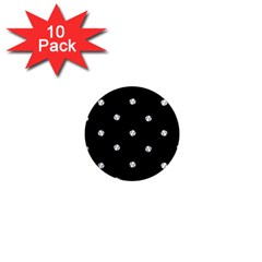 Black And White Baseball Motif Pattern 1  Mini Magnet (10 Pack)  by dflcprintsclothing