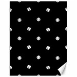 Black And White Baseball Motif Pattern Canvas 12  x 16  11.86 x15.41  Canvas - 1