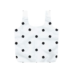 Black And White Baseball Print Pattern Full Print Recycle Bag (s) by dflcprintsclothing