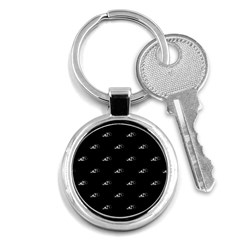 Formula One Black And White Graphic Pattern Key Chain (round) by dflcprintsclothing