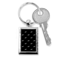 Formula One Black And White Graphic Pattern Key Chain (rectangle) by dflcprintsclothing