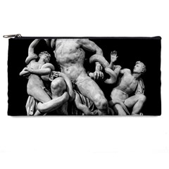 Laocoon Sculpture Over Black Pencil Case by dflcprintsclothing