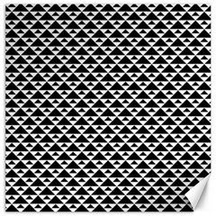 Black And White Triangles Pattern, Geometric Canvas 20  X 20  by Casemiro