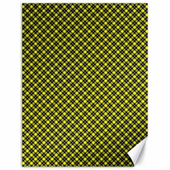 Cute Yellow Tartan Pattern, Classic Buffalo Plaid Theme Canvas 18  X 24  by Casemiro