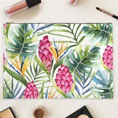 Tropical Flowers Cosmetic Bag (xxl) by goljakoff