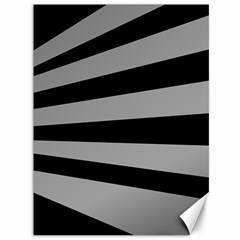 Striped Black And Grey Colors Pattern, Silver Geometric Lines Canvas 36  X 48  by Casemiro