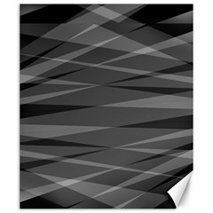 Abstract Geometric Pattern, Silver, Grey And Black Colors Canvas 20  X 24  by Casemiro