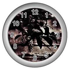 Dark Spring Wall Clock (silver) by MRNStudios