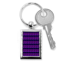 Violet Retro Key Chain (rectangle) by Sparkle