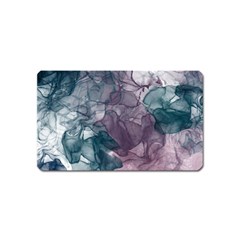 Teal And Purple Alcohol Ink Magnet (name Card) by Dazzleway