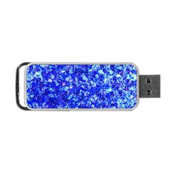 Blue Sequin Dreams Portable Usb Flash (one Side) by essentialimage