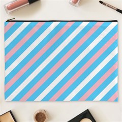 Transgender Pride Diagonal Stripes Pattern Cosmetic Bag (xxxl) by VernenInk