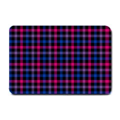 Bisexual Pride Checkered Plaid Small Doormat  by VernenInk