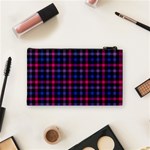 Bisexual Pride Checkered Plaid Cosmetic Bag (Small) Back