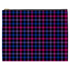 Bisexual Pride Checkered Plaid Cosmetic Bag (xxxl) by VernenInk