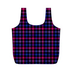 Bisexual Pride Checkered Plaid Full Print Recycle Bag (m) by VernenInk