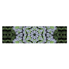 Calm In The Flower Forest Of Tranquility Ornate Mandala Satin Scarf (oblong) by pepitasart